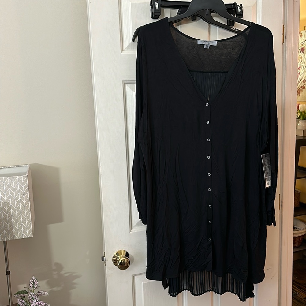 Ruff hewn long flowy shirt